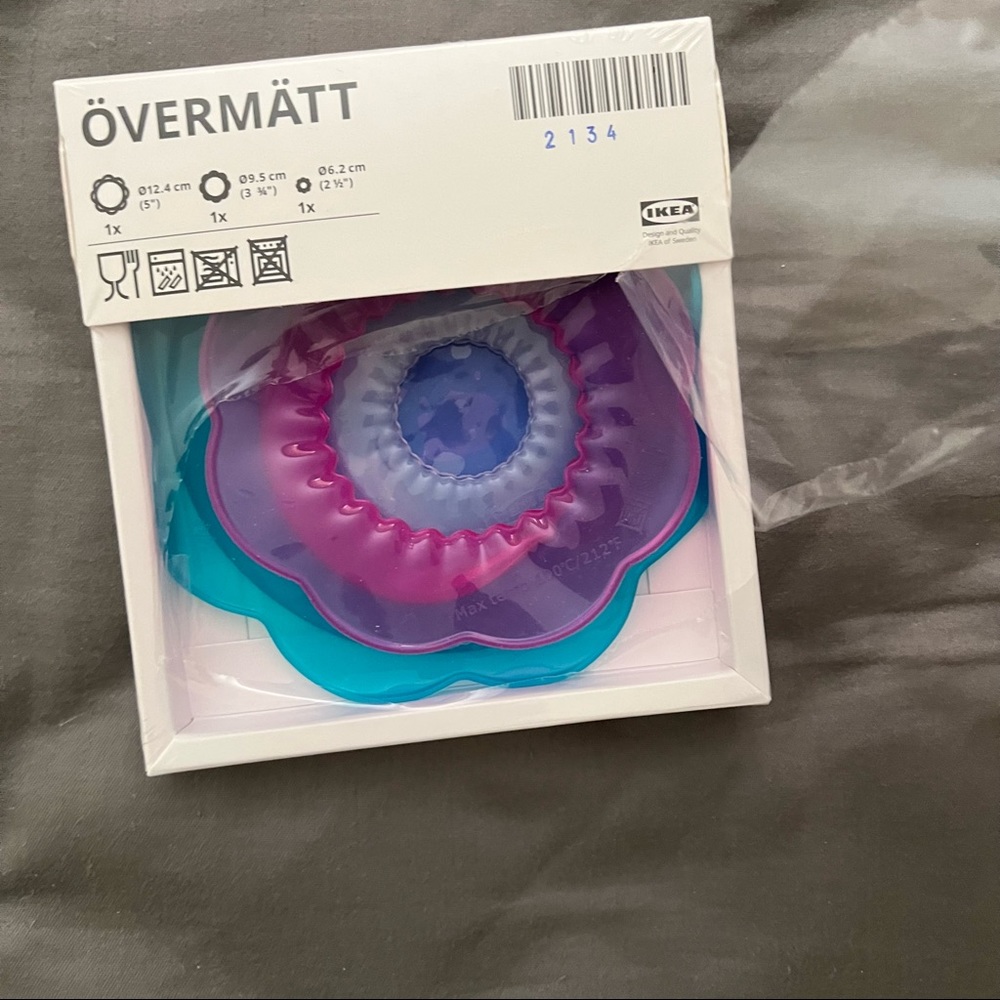 IKEA ÖVERMÄTT
Food cover, set of 3, silicone multicolor (2 boxes) - Picture 7 of 9